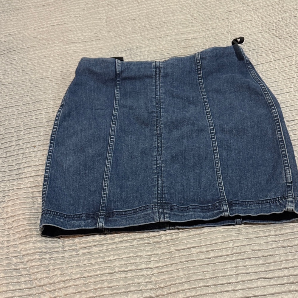 Free People Dark Blue Mini Skirt